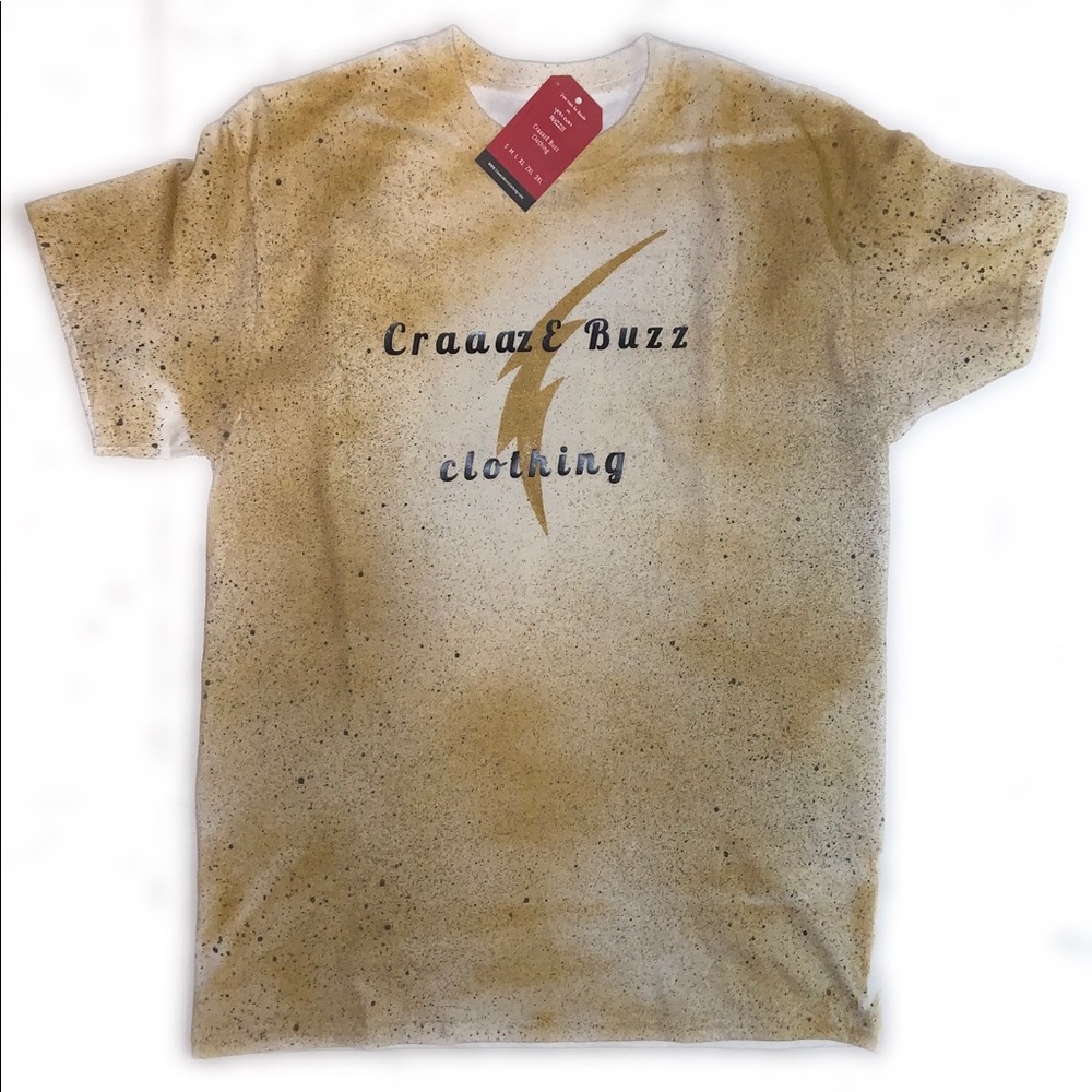Craaazebuzzclothing Buzz’d Gold Splatter t-shirt